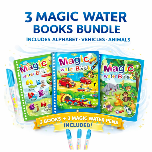 Creava™  3 Magic Water Art Bundle - Mess-Free Learning Fun for Curious Kids ( Ages 2-6 )