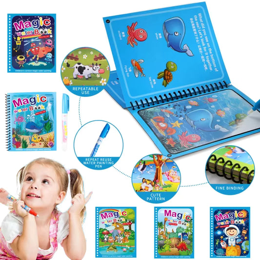Creava™  3 Magic Water Art Bundle - Mess-Free Learning Fun for Curious Kids ( Ages 2-6 )